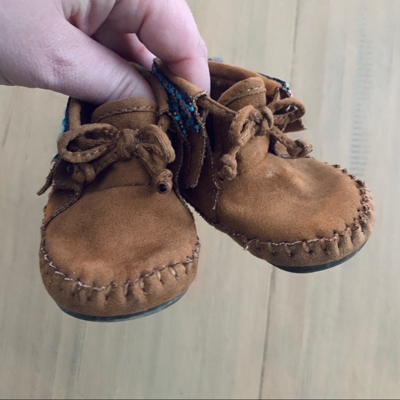 Genuine Kids | Brown Embroidered Moccasins - Picture 8 of 8